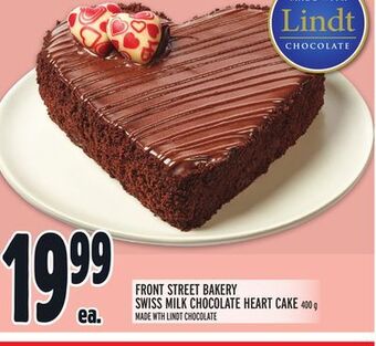 Metro Front street bakery swiss milk chocolate heart cake offer