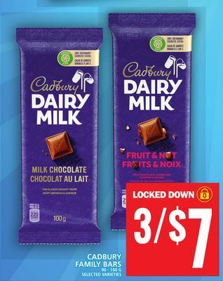 Food Basics Cadbury family bars offer