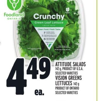 Metro Attitude salads offer