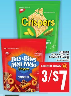 Food Basics Christie bits & bites or crispers snacks offer