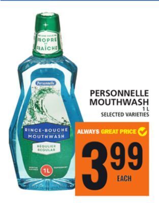 Food Basics Personnelle mouthwash offer