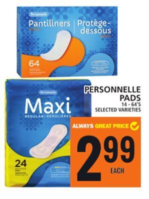 Food Basics Personnelle pads offer