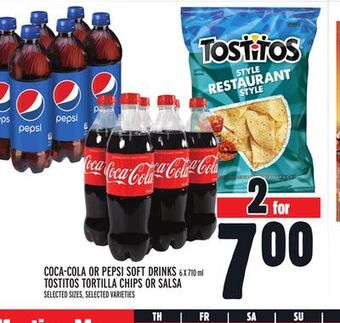Metro Coca-cola or pepsi soft drinks offer