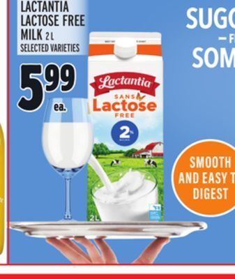 Metro Lactantia lactose free milk offer