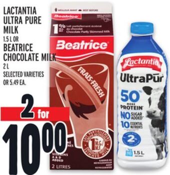 Metro Lactantia ultra pure milk offer