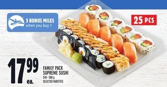 Metro Family pack supreme sushi offer