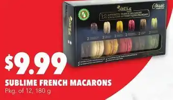 Metro Sublime french macarons offer