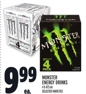 Metro Monster energy drinks offer