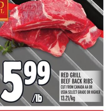 Metro Red grill beef back ribs offer
