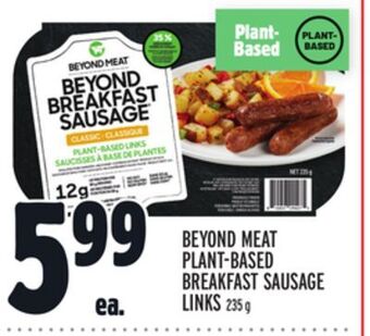 Metro Beyond meat plant-based breakfast sausage links offer
