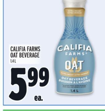 Metro Califia farms oat beverage offer