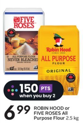 Sobeys Robin hood or five roses all purpose flour offer