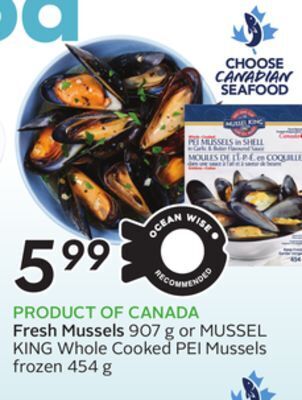 Sobeys Fresh mussels offer