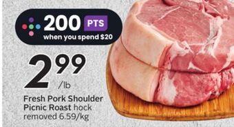 Sobeys Fresh pork shoulder picnic roast hock offer