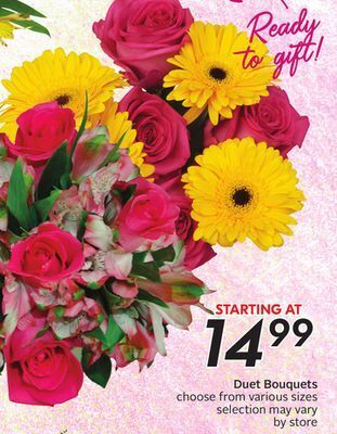 Sobeys Duet bouquets offer