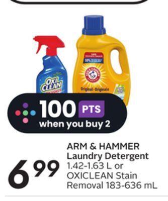 Sobeys Arm & hammer laundry detergent offer