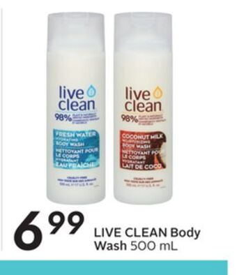 Sobeys Live clean body wash offer