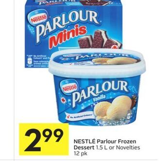 Foodland Nestlé parlour frozen dessert 1.5 l or novelties 12 pk offer