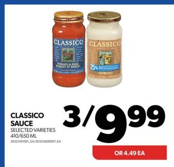Real Canadian Superstore Classico sauce, 410/650 ml offer