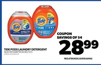 Real Canadian Superstore Tide pods laundry detergent, 63/85/112's offer