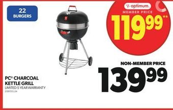 Real Canadian Superstore Pc® charcoal kettle grill offer