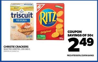 Real Canadian Superstore Christie crackers, 200-386 g offer