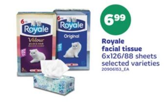 Real Canadian Superstore Royale facial tissue, 6x126/88 sheets offer