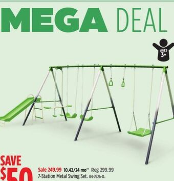 Canadian Tire Sportspower 7-station metal swing set offer