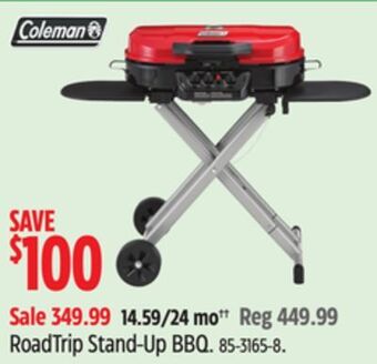 Canadian Tire Coleman roadtrip stand-up bbq offer