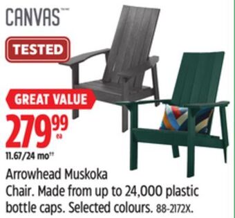 Canadian Tire Canvas arrowhead muskoka chair offer