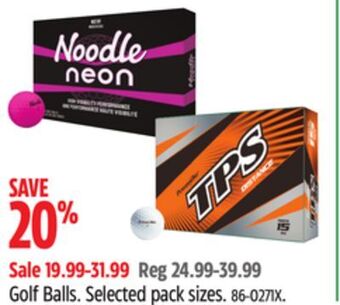 Canadian Tire Golf balls offer