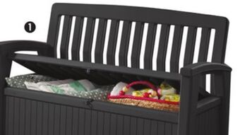 Canadian Tire Keter resin storage bench offer