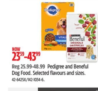 Canadian Tire Pedigree and beneful dog food offer