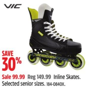 Canadian Tire Vic inline skates offer