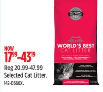 Canadian Tire Selected arm & hammer cat litter offer