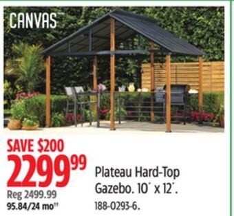 Canadian Tire Canvas plateau hard-top gazebo offer