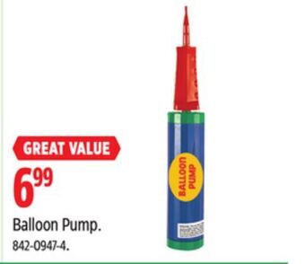 Canadian Tire Amscan balloon pump offer