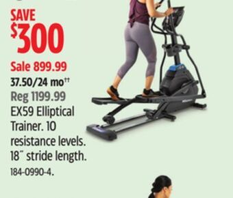 Canadian Tire Horizon ex59 elliptical trainer offer