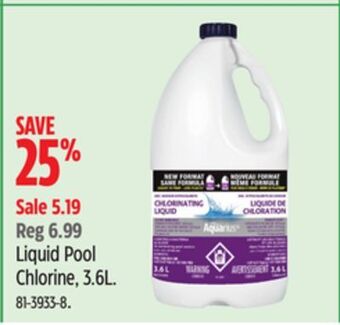 Canadian Tire Liquid pool chlorine, 3.6l offer