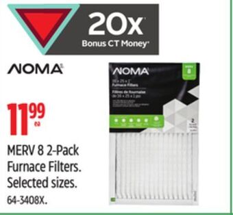 Canadian Tire Noma merv 8 2-pack furnace filters offer