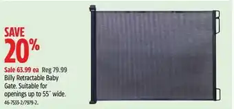 Canadian Tire Billy retractable baby gate offer