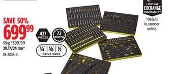 Canadian Tire Stanley black chrome socket sets offer