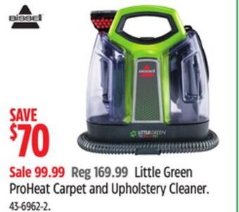 Canadian Tire Bissell little green proheat carpet and upholstery cleaner offer