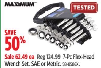 Canadian Tire Maximum 7-pc flex-head wrench set offer