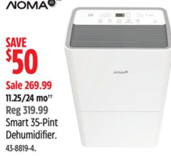 Canadian Tire Noma smart 35-pint dehumidifier offer