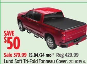 Canadian Tire Lund soft tri-fold tonneau cover offer