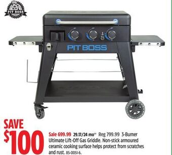 Canadian Tire Pit boss 3-burner ultimate lift-off gas griddle offer