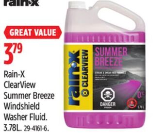 Canadian Tire Rain-x clearview summer breeze windshield washer fluid. offer
