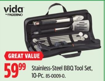 Canadian Tire Vida by paderno stainless-steel bbq tool set, 10-pc offer