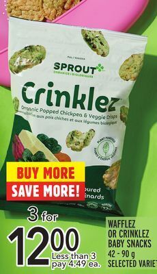 Metro Wafflez or crinklez baby snacks offer